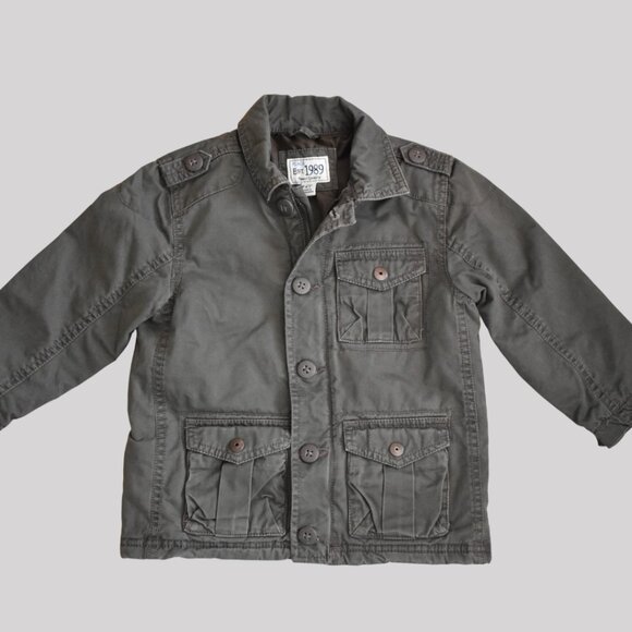 1989 Place Khaki Green Utility Jacket 4T - Picture 8 of 9